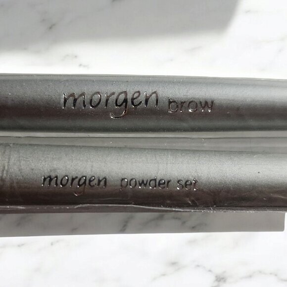 2 Morgen Shick Brushes - Brow & Powder Set (New/Sleeved) - Picture 2 of 2
